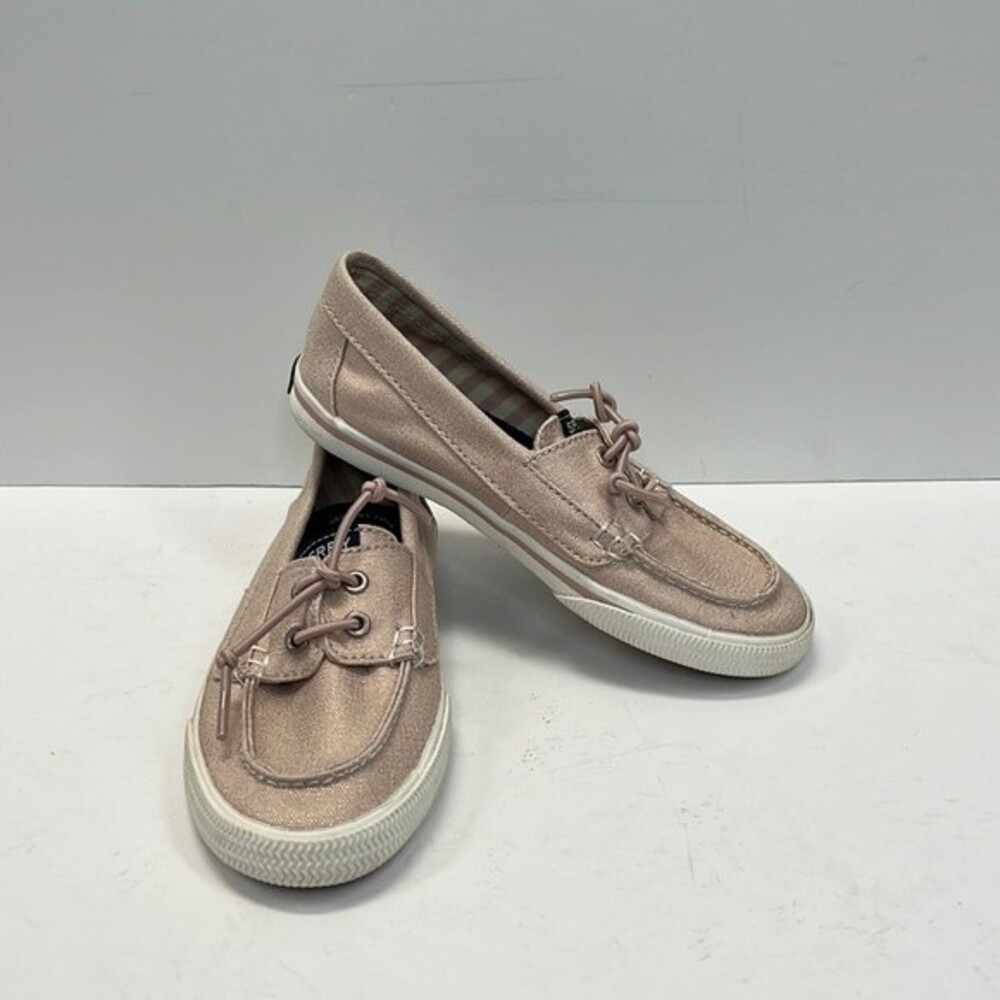 Sperry Girls Lounge Away Jr Boat Shoes girl 12 Pink Metalic